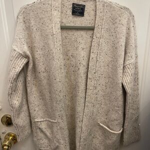 Abercrombie & Fitch Women's Speckled Cream Cardigan